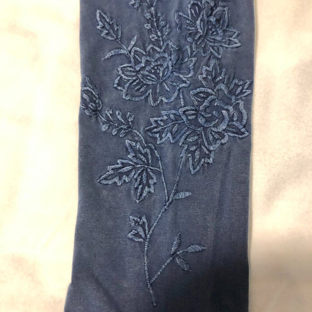 April Cornell Sunwashed Classic Waist Legging - Blue. Size XS